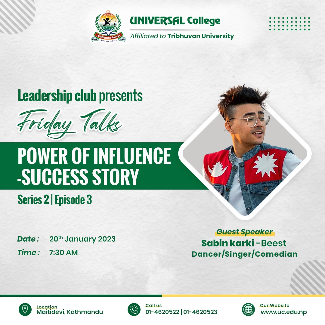 Power of Influence - Success Story Guest Speaker: Sabin Karki - BEEST